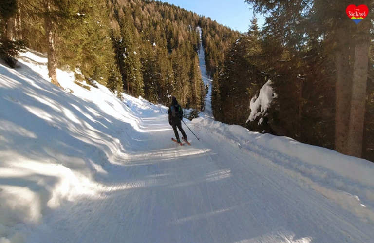 Wintertour zur Taistneralm - Rückfahrt