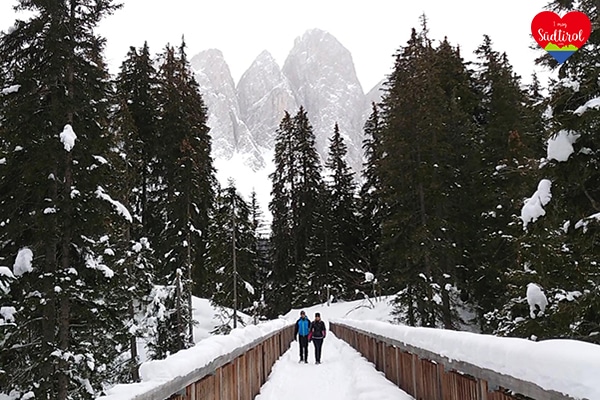 Read more about the article Winterwanderung beim Naturerlebnisweg Zans (Villnösser Alm)