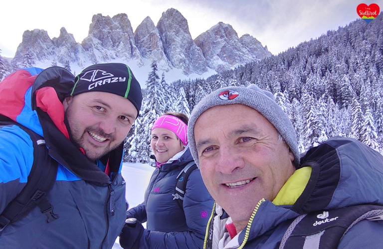 Wintertour zur Gampenalm - mein Vater, meine Schwester und ich