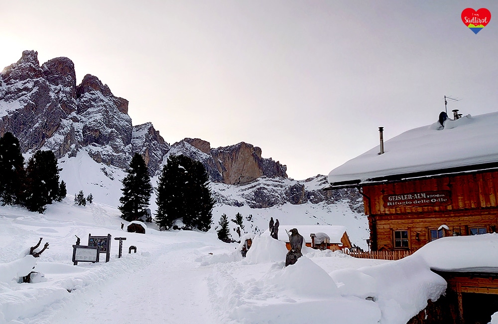Winterwanderung Villnösseralm - Geislerhütte