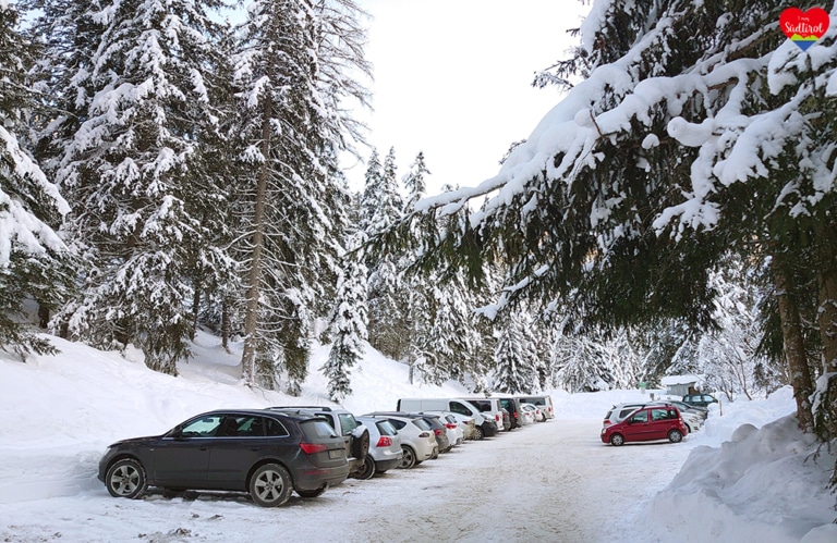 Wintertour zur Gampenalm - Parkplatz Zans