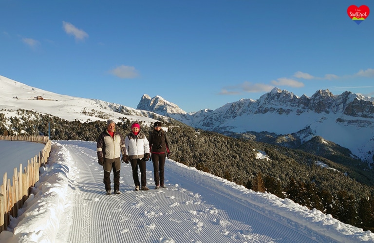 Winterwanderung Rossalm - meine Eltern und meine Freundin