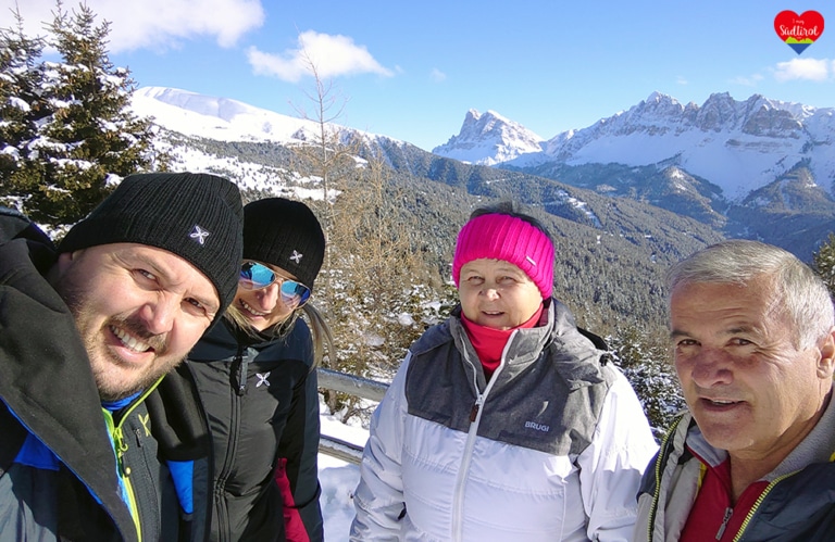 Winterwanderung Rossalm - meine Eltern und meine Freundin