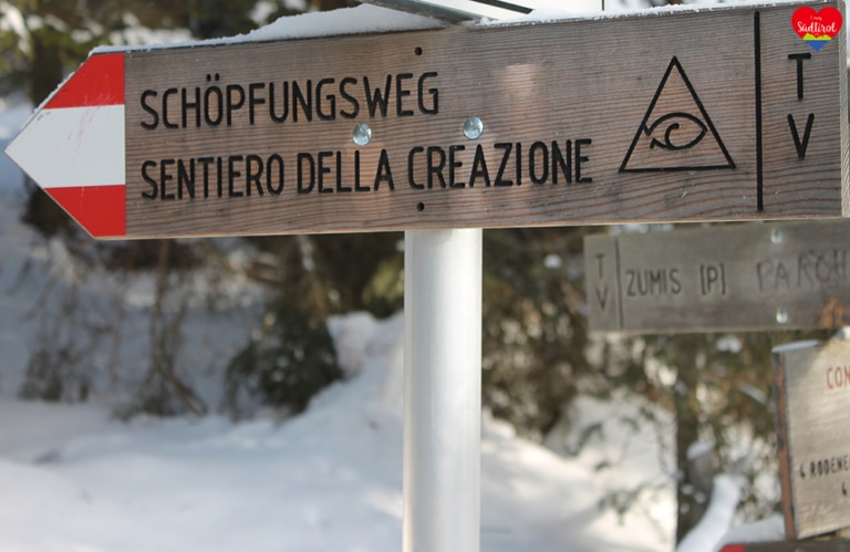 Wanderung zur Roneralm - Abzweigung Schöpfungsweg