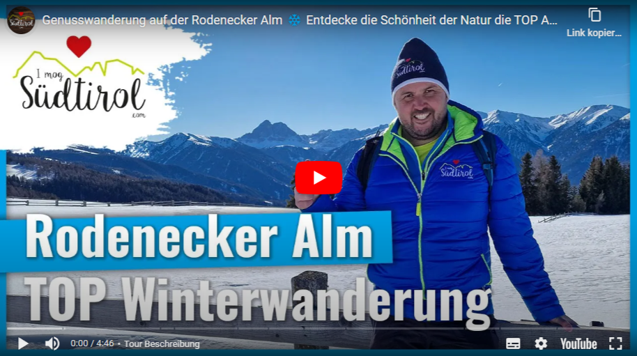 Rodenecker Alm Video Winterwanderung Rastnerhuette I Mog Suedtirol